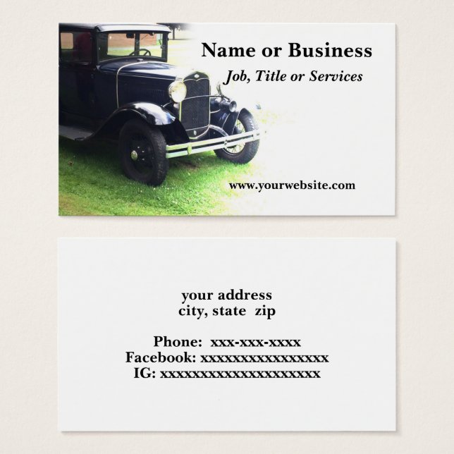 old antique car (Front & Back)