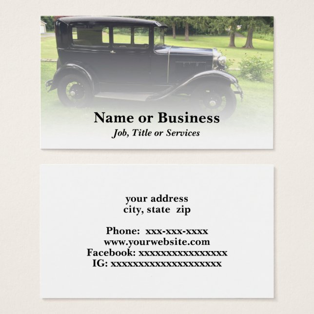 old antique car (Front & Back)