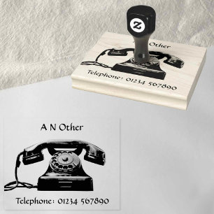 Old Antique Telephone Rubber Stamp