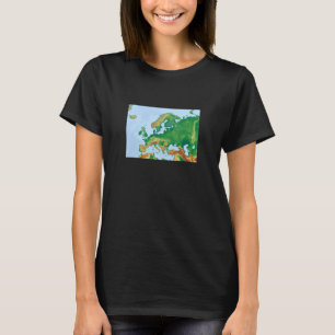 Old Antique Vintage Map Europe T-Shirt