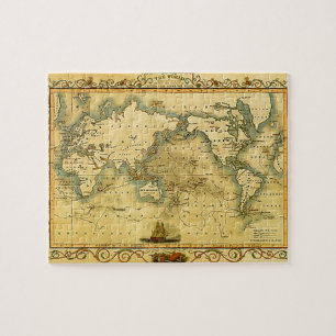 Old Antique World Map Jigsaw Puzzle