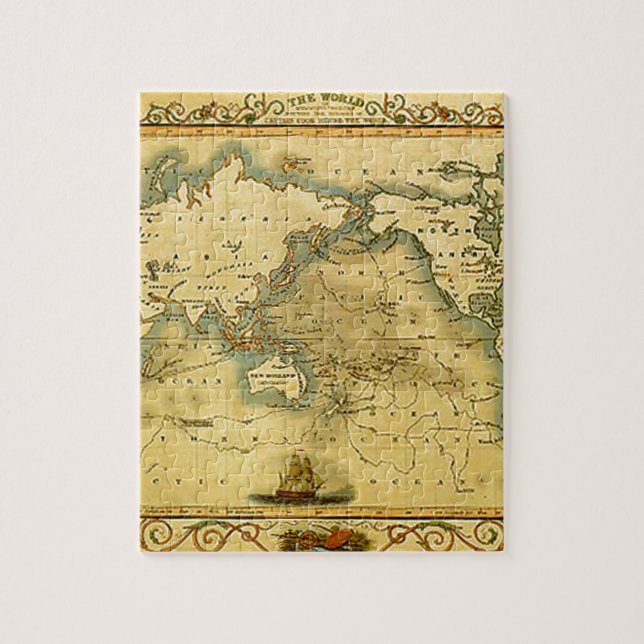Old Antique World Map Jigsaw Puzzle (Vertical)