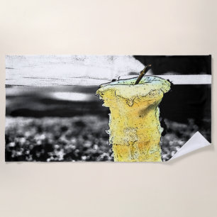 Old apple beach towel