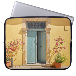 Old authentic green doors in Nicosia Cyprus Laptop Sleeve