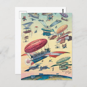 Old Aviation Vintage Postcard Antique