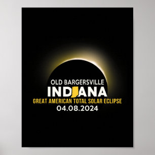 Old Bargersville Indiana In Total Solar Eclipse 20 Poster