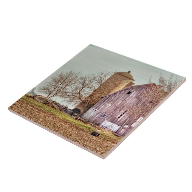 Old Barn and Silo Tile (Side)