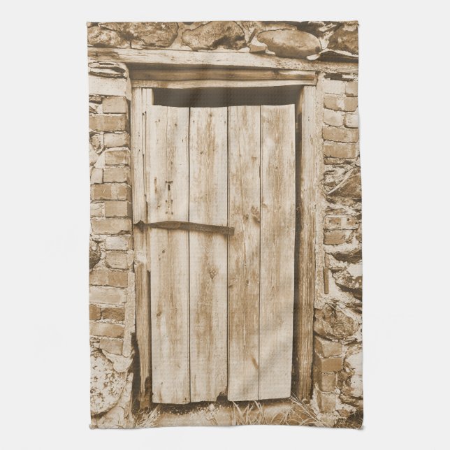 OLD BARN DOOR TEA TOWEL (Vertical)