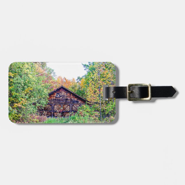Old Barn in the Fall Luggage Tag (Front Horizontal)