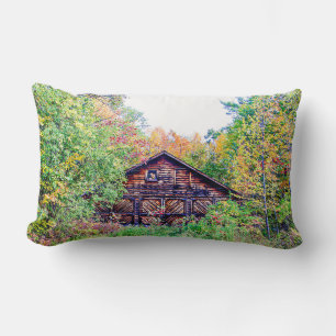 Old Barn in the Fall Lumbar Cushion