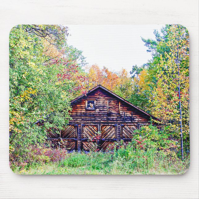 Old Barn in the Fall Mouse Pad (Front)