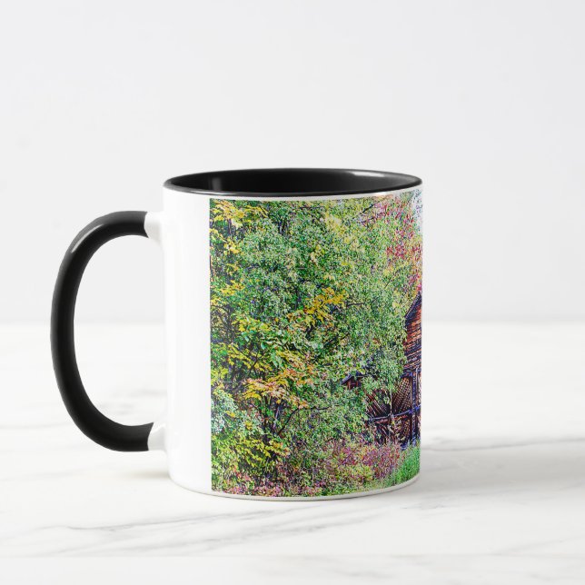 Old Barn in the Fall Mug (Left)