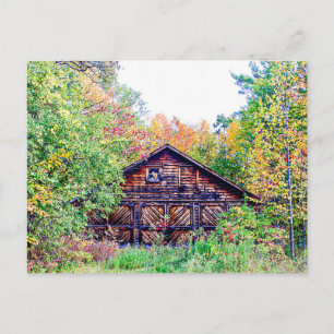 Old Barn in the Fall Postcard