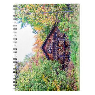 Old Barn in the Fall Spiral Notebook