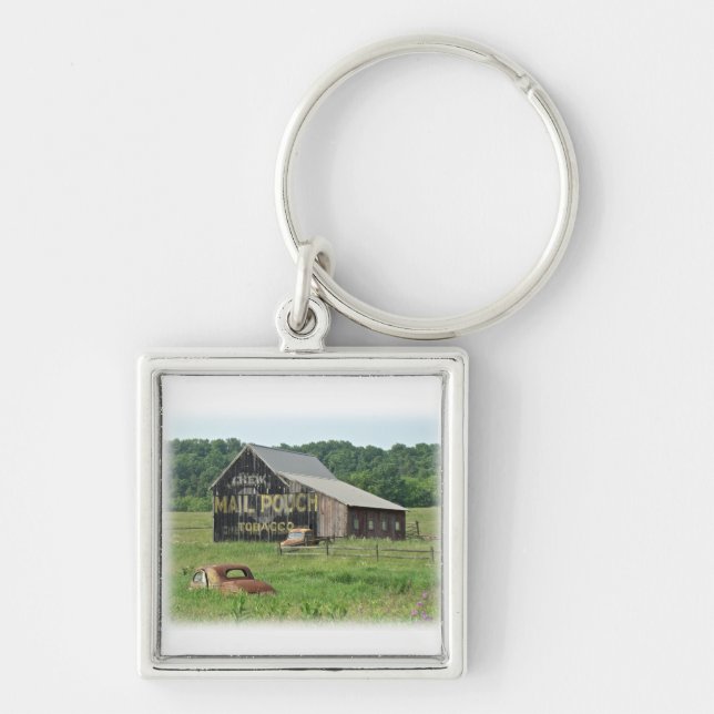 Old Barn Mail Pouch Tobacco Advertising Key Ring (Front)