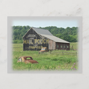 Old Barn Mail Pouch Tobacco Advertising Postcard