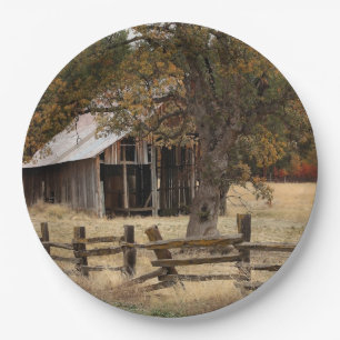 OLD BARN PAPER PLATE