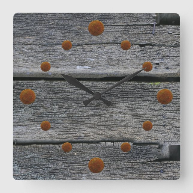 Old Barn Wood Wall Clock (Front)