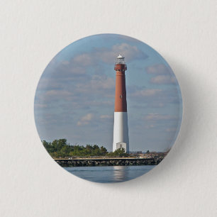 "Old Barney" Barnegat Lighthouse LBI NJ 6 Cm Round Badge