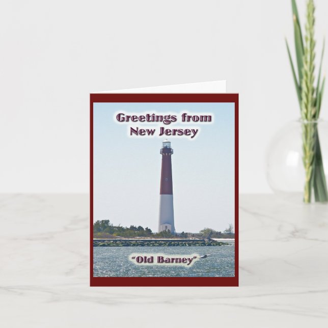 Old Barney LBI NJ Greetings Note Card (Front)