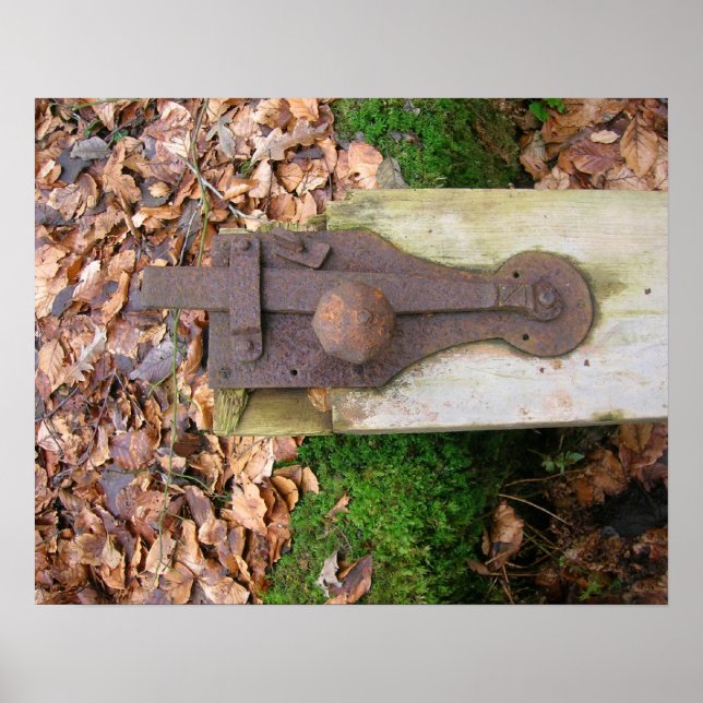 Old Basement Door Latch Poster (Front)