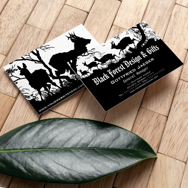 Old Bavaria German style deer Business Card (Creator Uploaded)