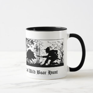 Old Bavarian Style Wild Boar Pig / Wild Boar Hunt Mug