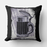 Old Beer Stein Illustration on Grunge Background