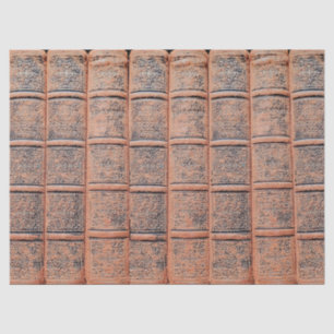 Old Beige Book Library Decoupage  Tissue Paper