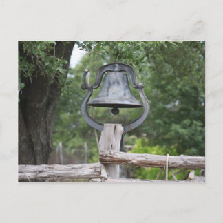 Old Bell on a Fence Postcard
