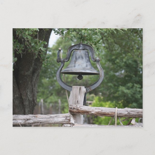 Old Bell on a Fence Postcard (Front)