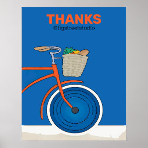 Old Bicycle, add or edit text Poster