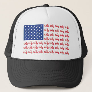 OLD-BIKE-FLAG-TEE TRUCKER HAT