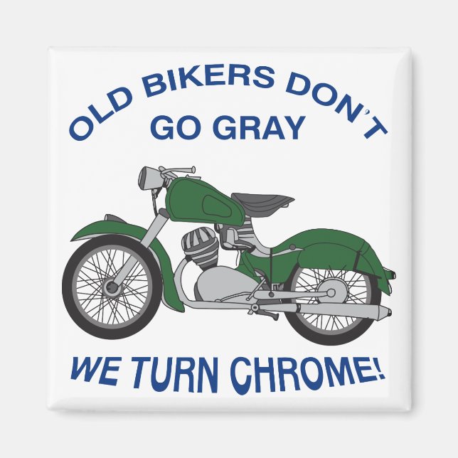 Old Bikers Magnet (Front)