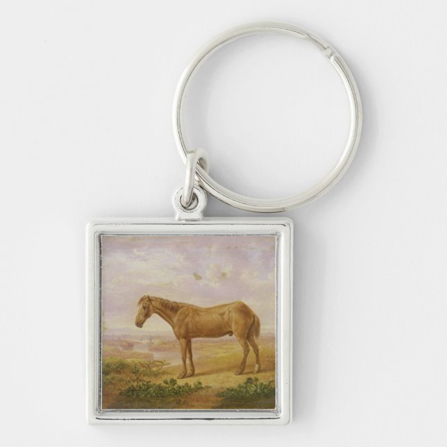 Old Billy, a Draught Horse, Aged 62 (oil on panel) Key Ring (Front)