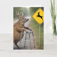 Old Birthday Buck Leaning On a Walker