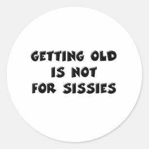 Old Birthday Classic Round Sticker