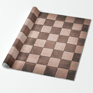 Old black and white tiled stone wall texture backg wrapping paper