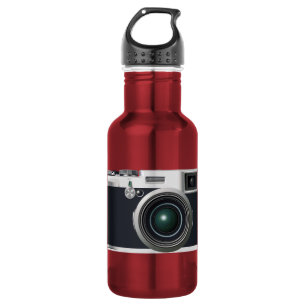 Old black camera 532 ml water bottle