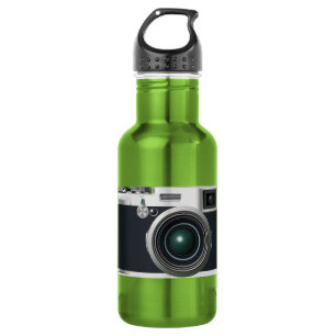 Old black camera 532 ml water bottle