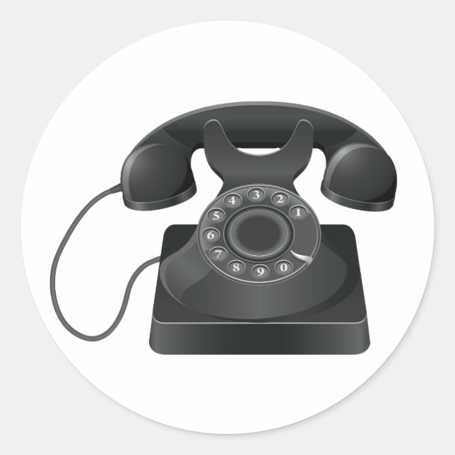 Old Black Phone Stickers (Front)