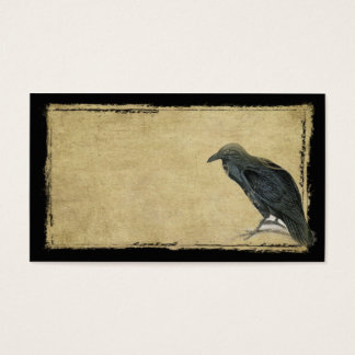 Old Black Raven- Prim Grungy Biz Card