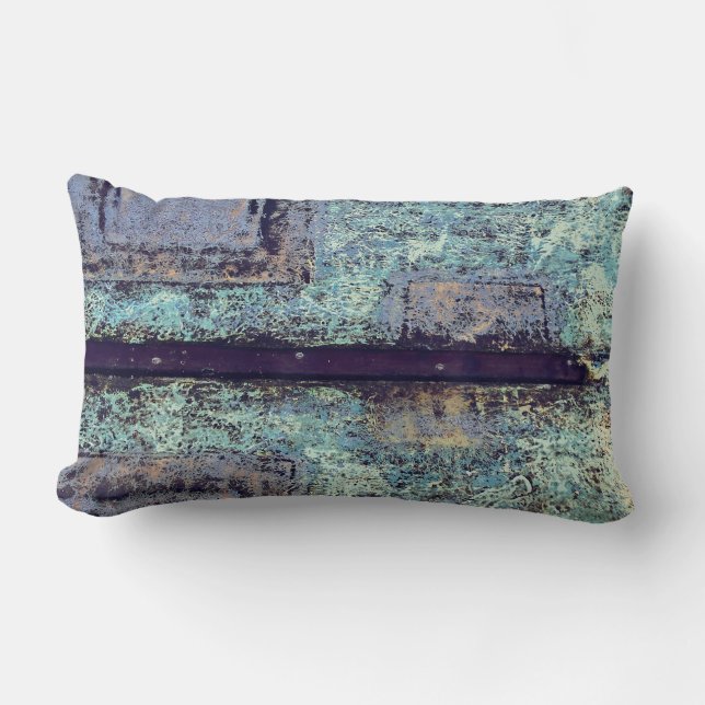old blue boat lumbar cushion (Front)