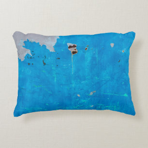 Old blue iron doors rusty texture background.abstr decorative cushion