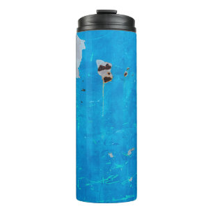 Old blue iron doors rusty texture background.abstr thermal tumbler