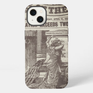 Old Blurry Newspaper Clipping iPhone 13 Case