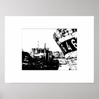 Old boats in Brittany Poster