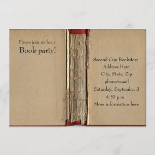 Old Book Invitation