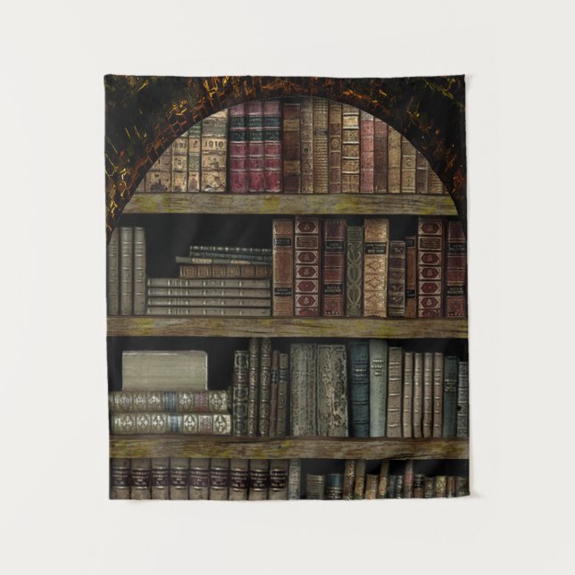Old Book Library book lovers Tapestry (Front)