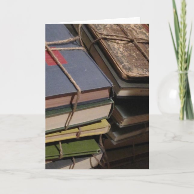 Old book stack card (Front)